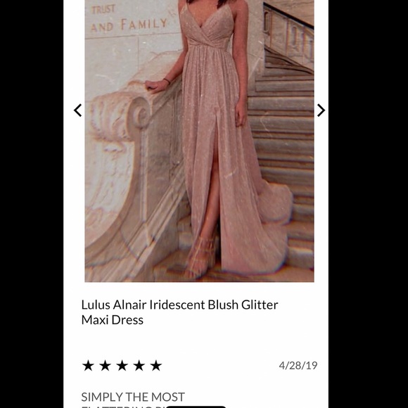 Alnair iridescent blush glitter maxi dress - Picture 5 of 7